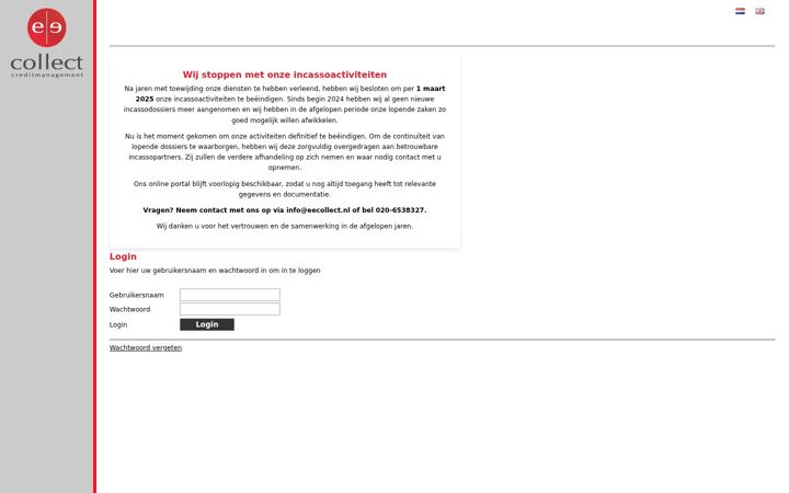 Screenshot of eecollect.nl