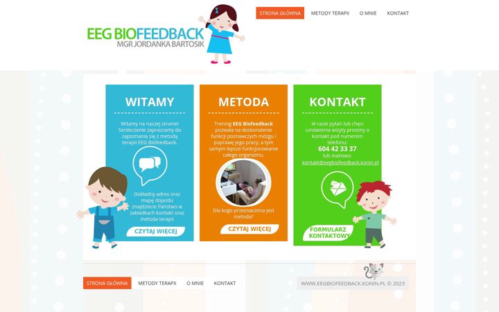 Screenshot of eegbiofeedback.konin.pl