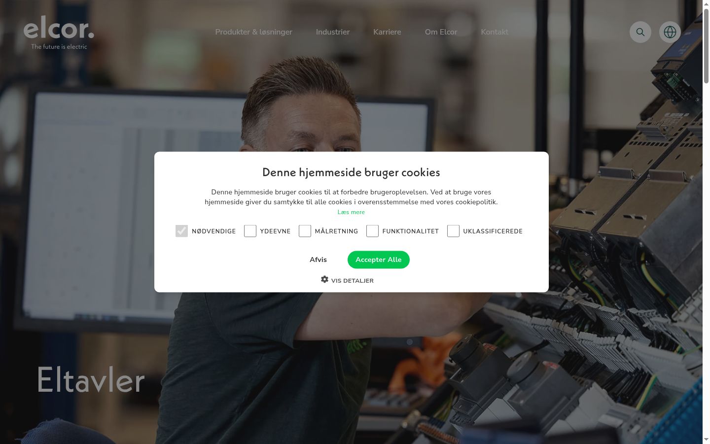 Screenshot des Einwilligungsbanners vor jeglicher Interaktion