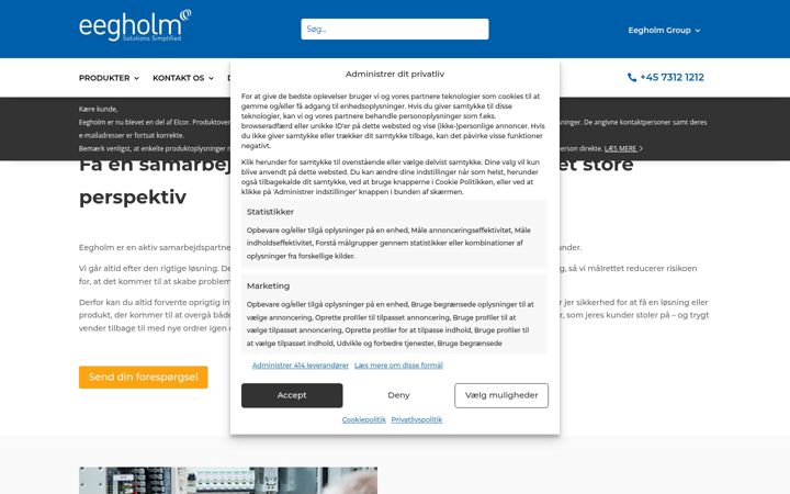 Ekraanipilt saidist eegholm.dk