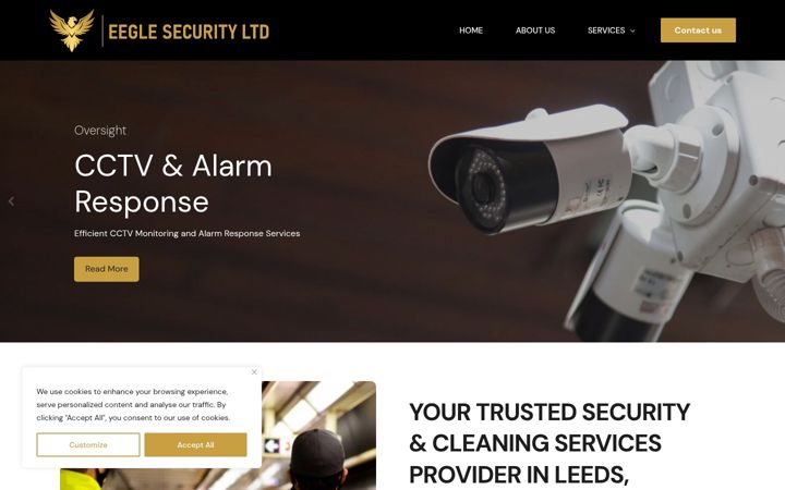 Ekrano kopija eeglesecurity.co.uk