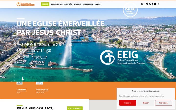 Snimka zaslona za eeig.ch