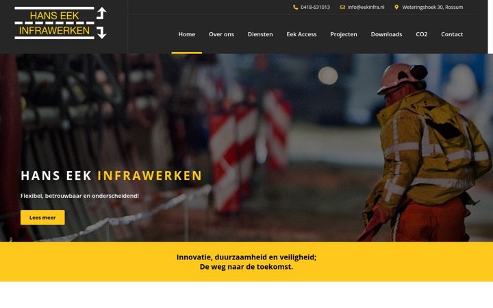Screenshot di eekinfra.nl