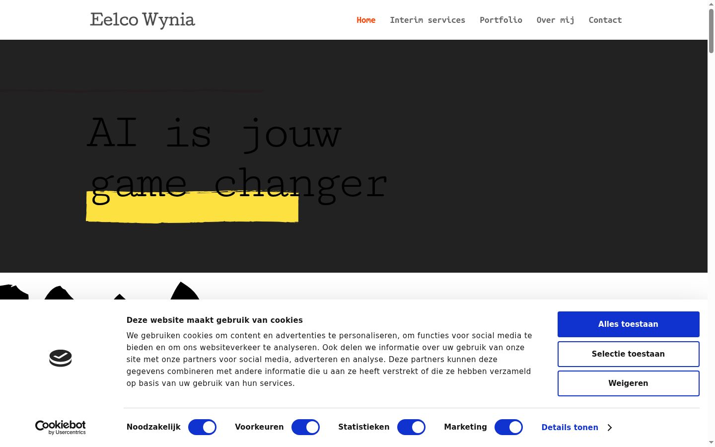Screenshot tal-banner tal-kunsens muri qabel kwalunkwe interazzjoni