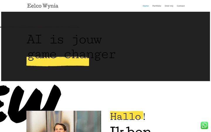 Screenshot di eelcowynia.nl