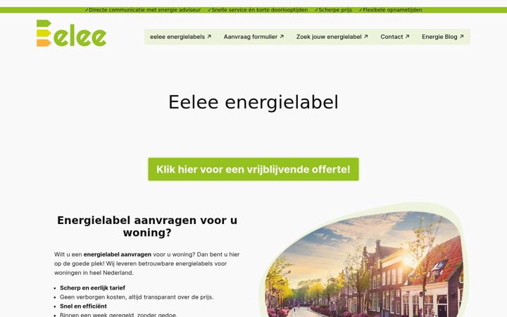 Screenshot di eelee.nl