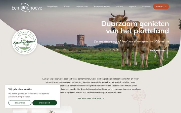 Screenshot of eemlandhoeve.nl