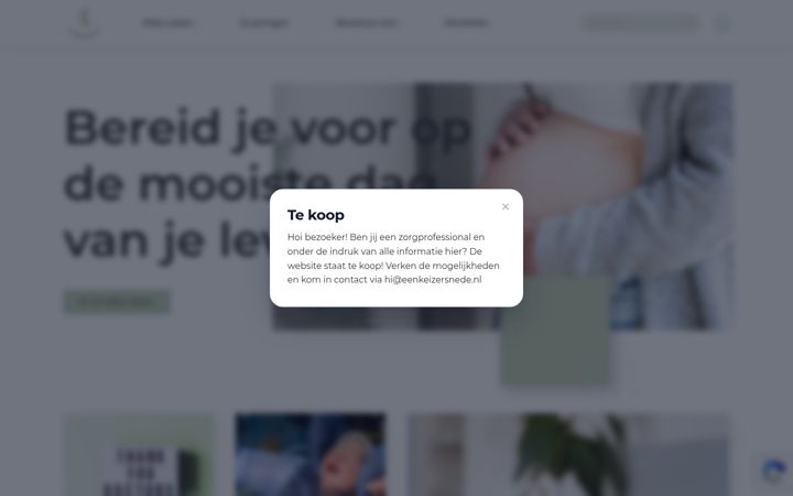 Screenshot of eenkeizersnede.nl