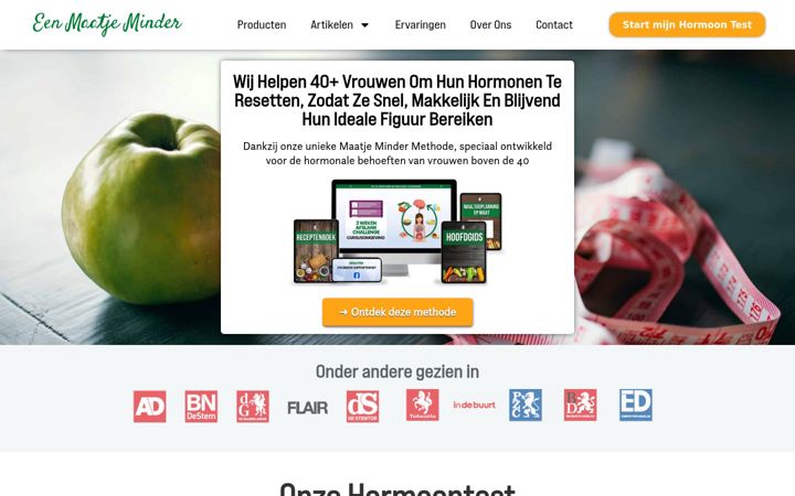 Screenshot of eenmaatjeminder.nl
