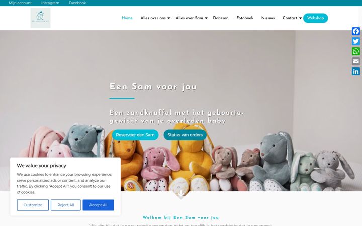 Screenshot of eensamvoorjou.nl