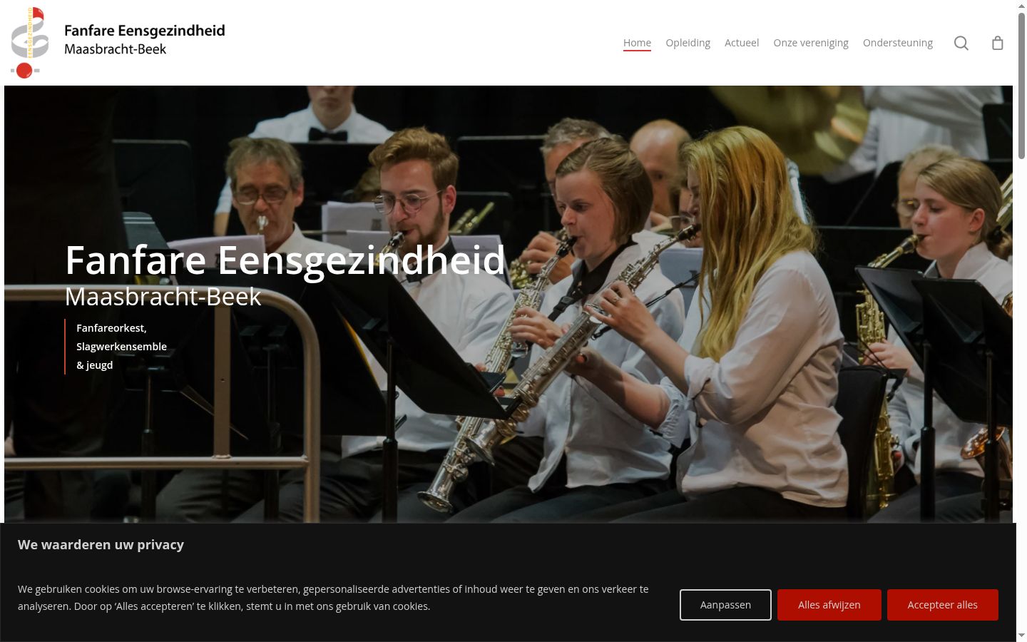 Screenshot des Einwilligungsbanners vor jeglicher Interaktion