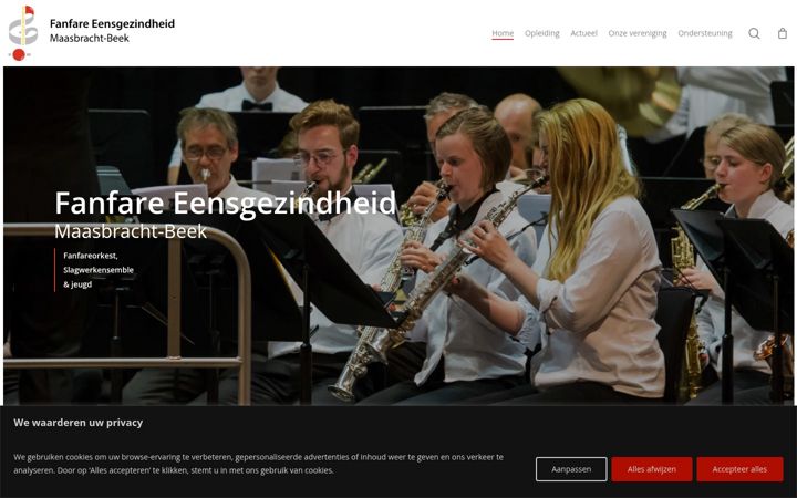 Screenshot of eensgezindheid.com