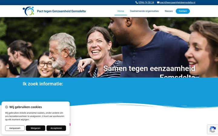 Snímek obrazovky eenzaamheideemsdelta.nl