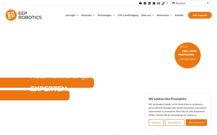 Screenshot of eep-robotics.com