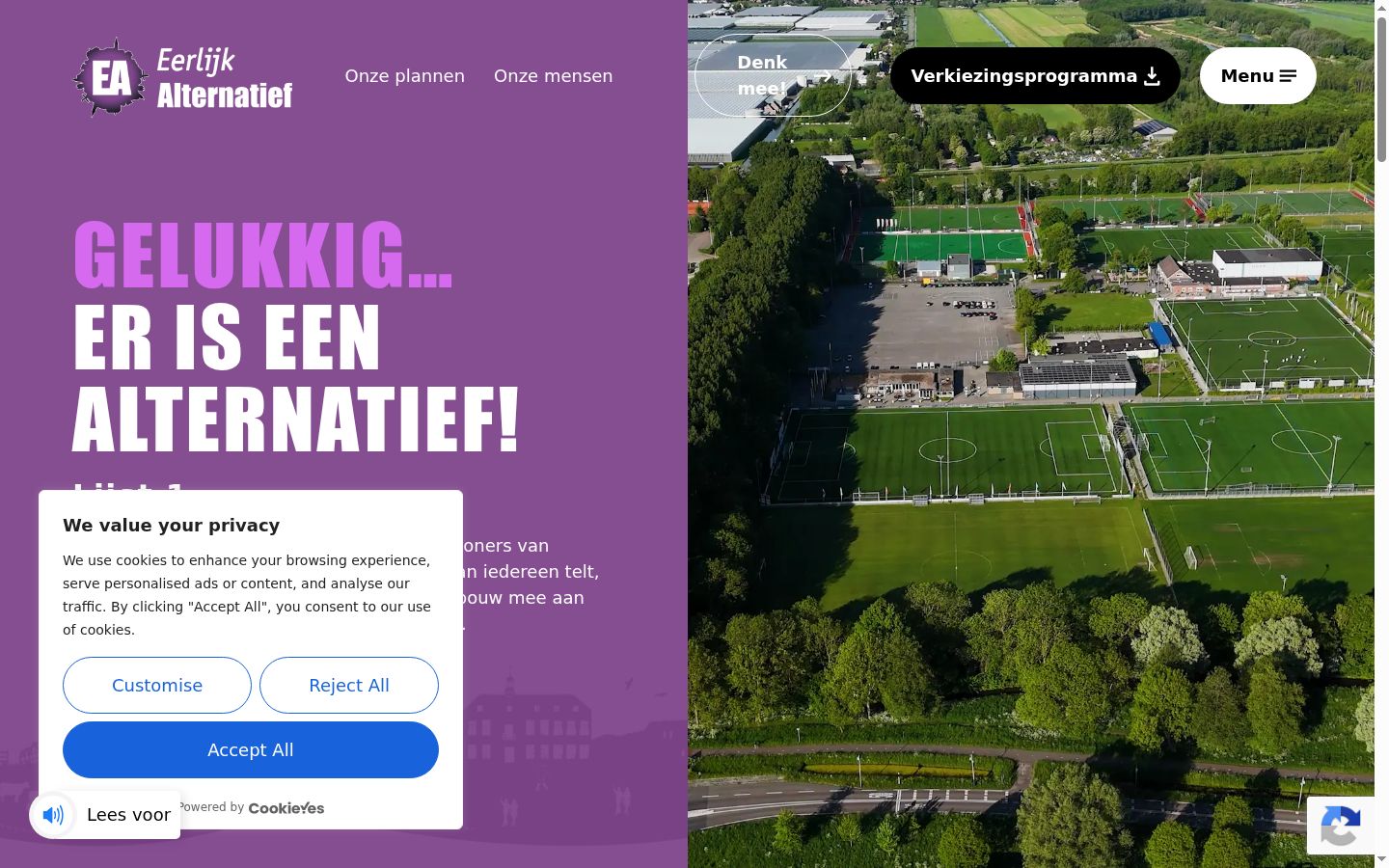 Sutikimo reklamjuostės, rodytos prieš bet kokią sąveiką, ekrano kopija
