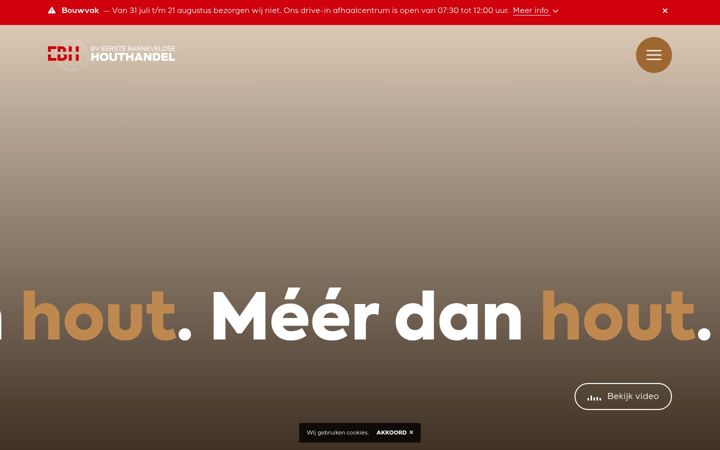Screenshot di eerstebarneveldsehouthandel.nl