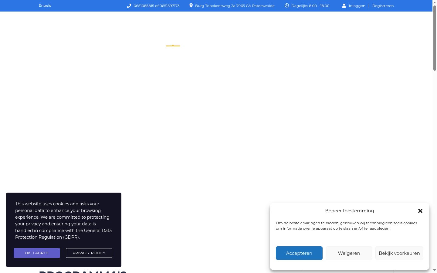 Screenshot tal-banner tal-kunsens muri qabel kwalunkwe interazzjoni