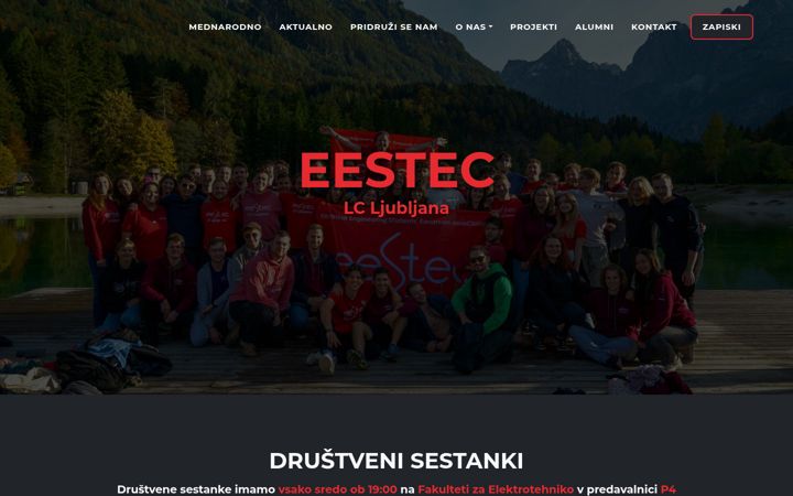 Screenshot of eestec-lj.org