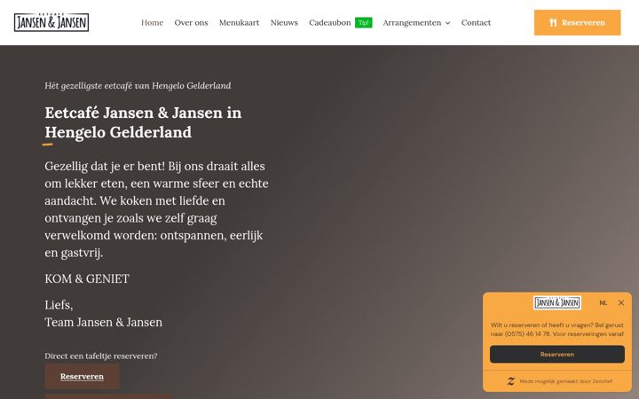 Screenshot of eetcafejansenjansen.nl