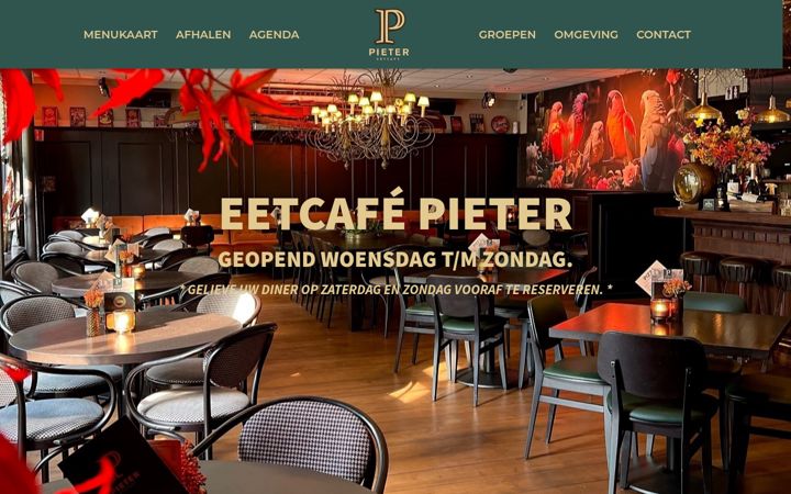 Screenshot of eetcafepieter.nl