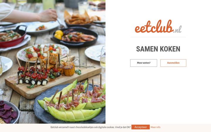 Snímek obrazovky eetclub.nl