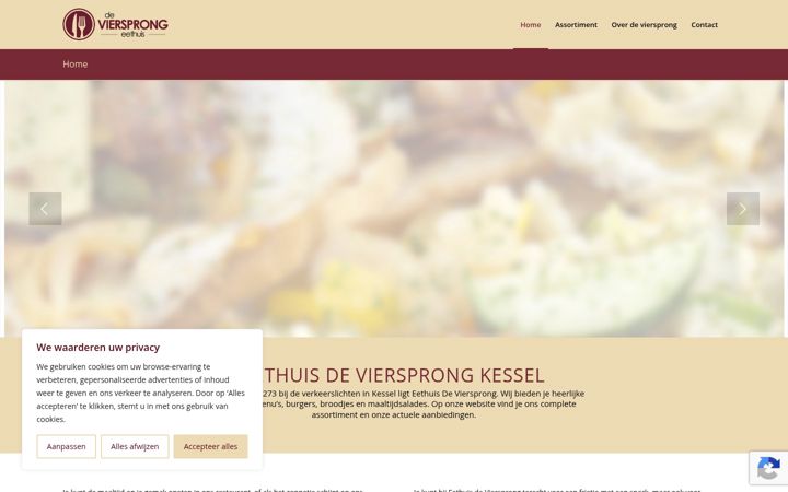 Snímek obrazovky eethuisdeviersprong.nl