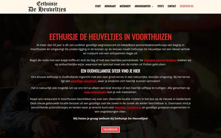 Snímek obrazovky eethuisjedeheuveltjes.nl