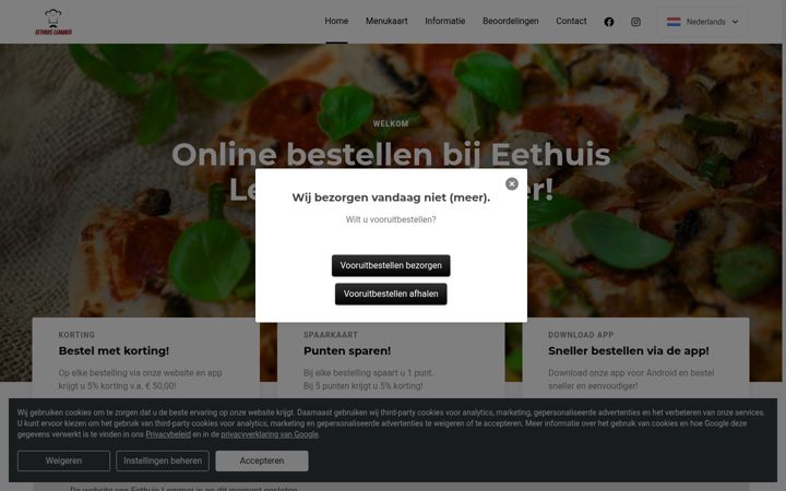 Screenshot of eethuislemmer.nl