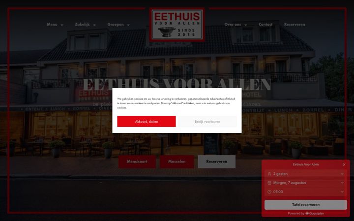 Screenshot von eethuisvoorallen.nl