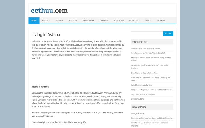 Screenshot of eethuu.com