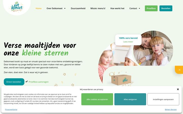 Screenshot von eetkomeet.nl