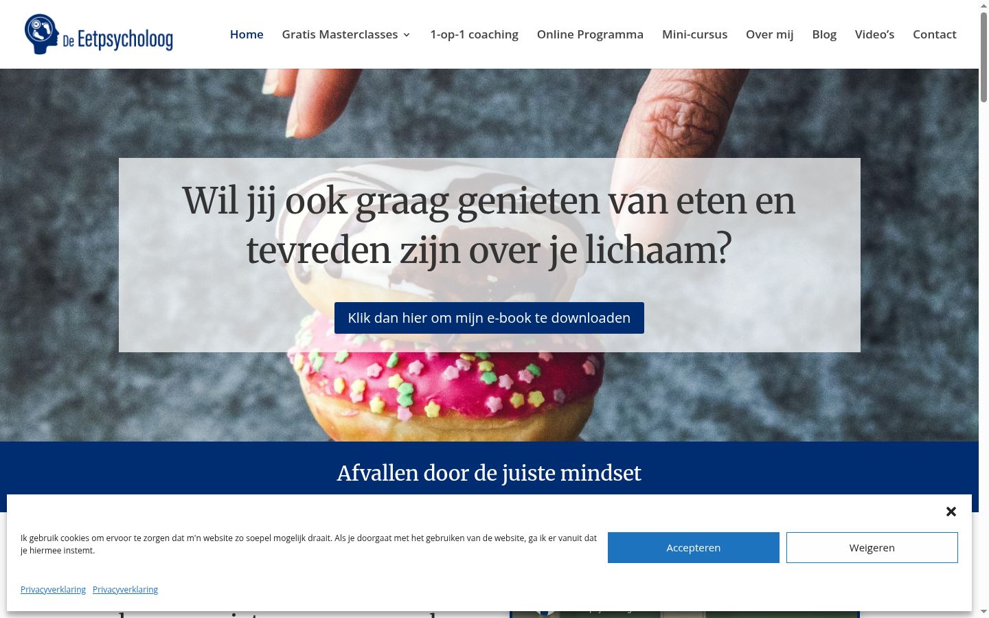 Screenshot tal-banner tal-kunsens muri qabel kwalunkwe interazzjoni