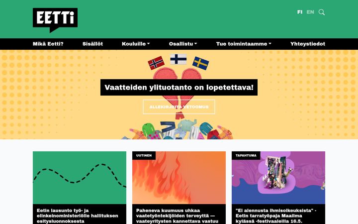 Captura de pantalla de eetti.fi