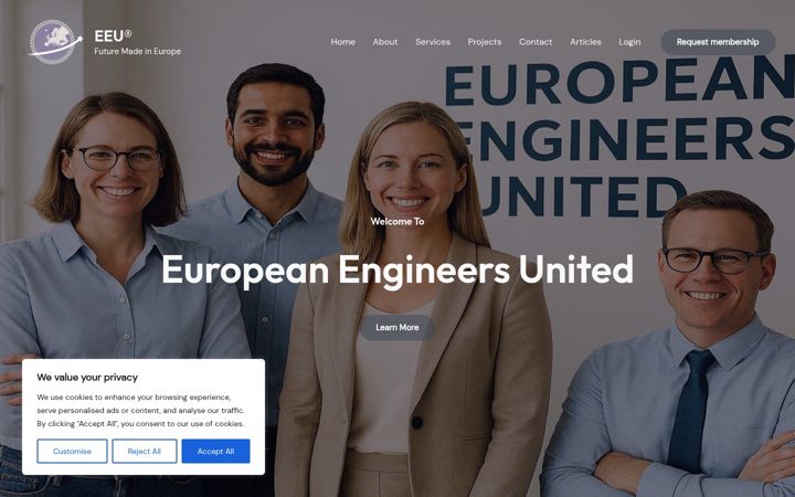 Screenshot of eeunited.eu