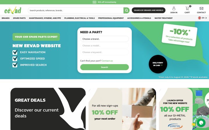 Screenshot von eevad.com