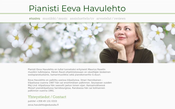 Captura de pantalla de eevahavulehto.fi