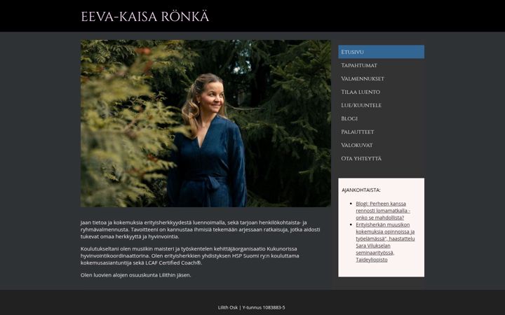 Captura de pantalla de eevakaisaronka.fi