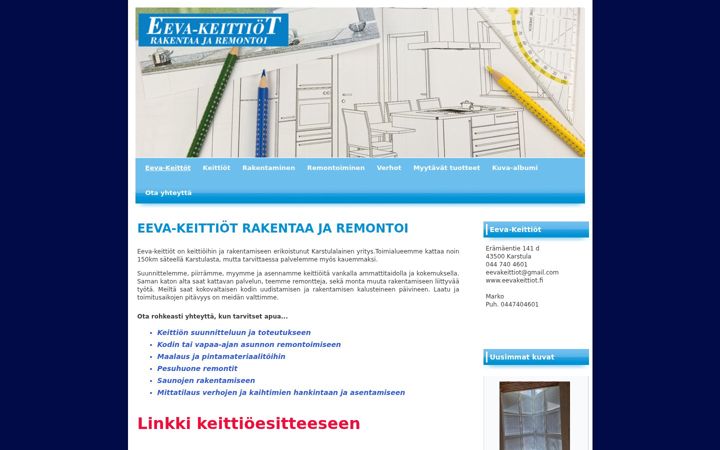 Captura de pantalla de eevakeittiot.fi