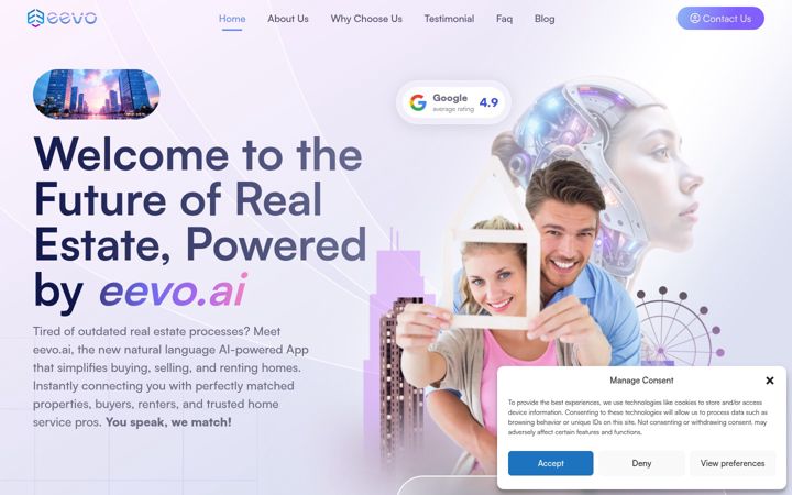 Screenshot di eevo.ai