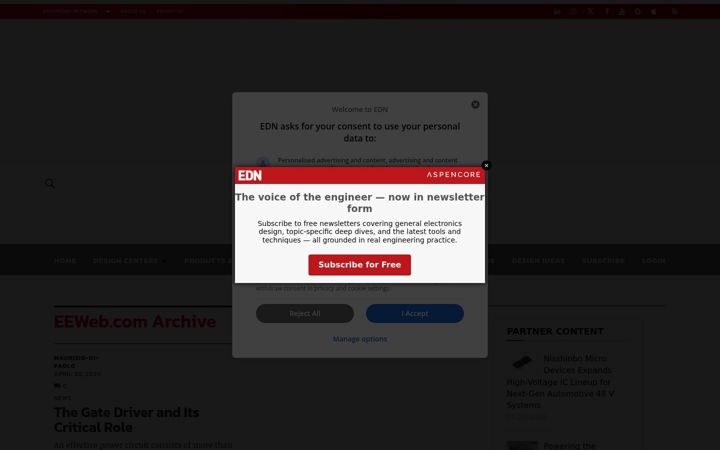 Skärmbild av eeweb.com