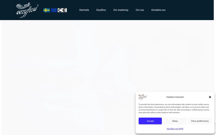 Snímek obrazovky eezyflow.se