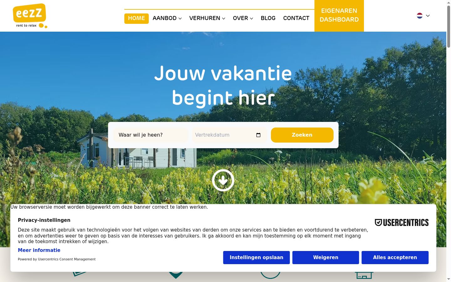 Screenshot tal-banner tal-kunsens muri qabel kwalunkwe interazzjoni