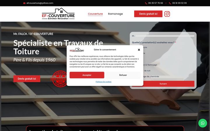 Screenshot di ef-couverture.fr