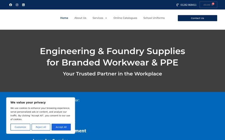 Screenshot of ef-supplies.co.uk