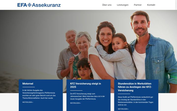 Ekrano kopija efa-assekuranz.de