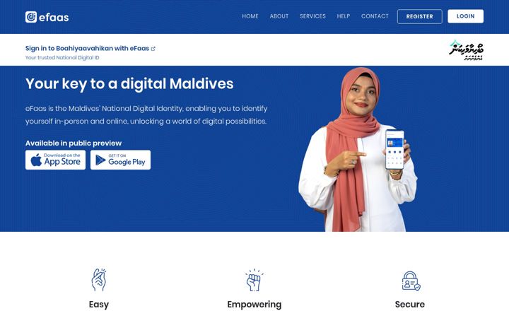 Screenshot of efaas.gov.mv