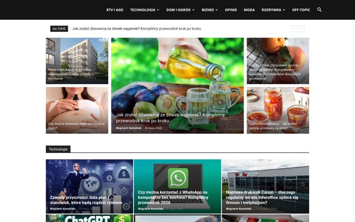 Kuvakaappaus sivustosta efakty24.pl