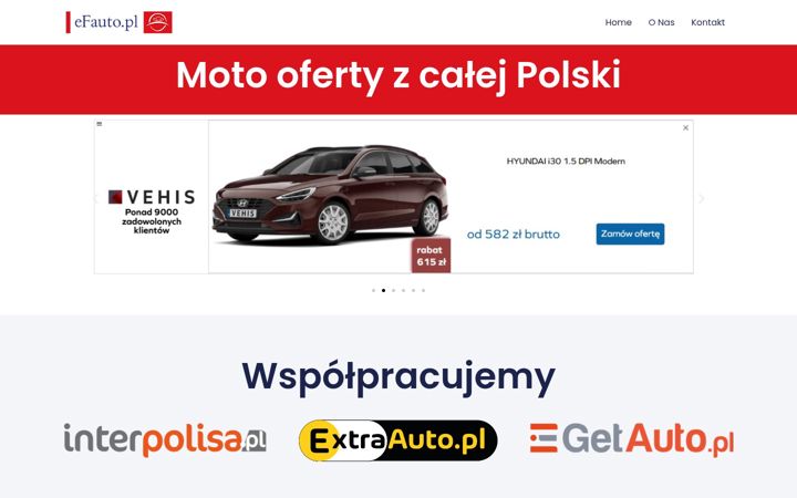 Kuvakaappaus sivustosta efauto.pl