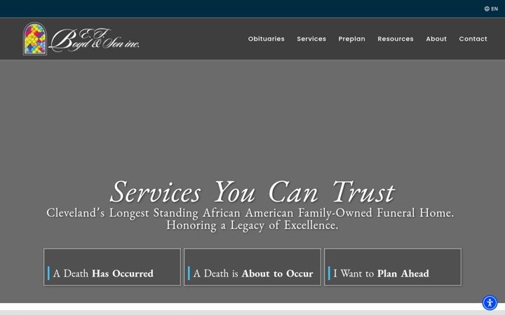 Screenshot of efboyd.com