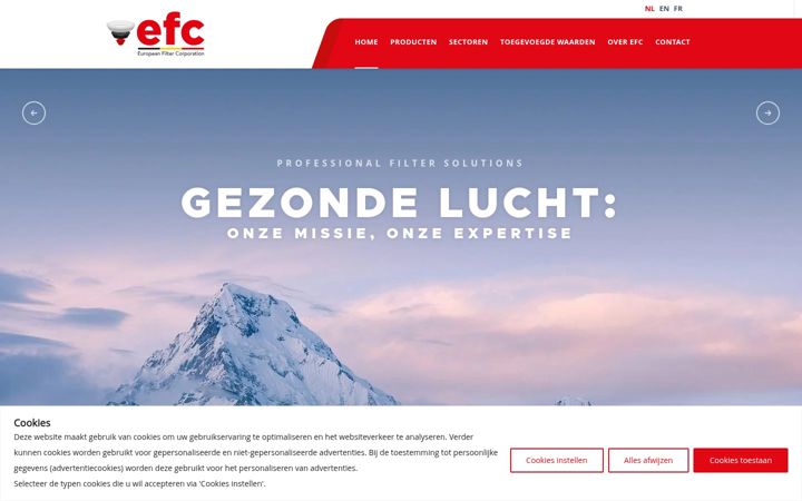 Screenshot of efc-belgium.be